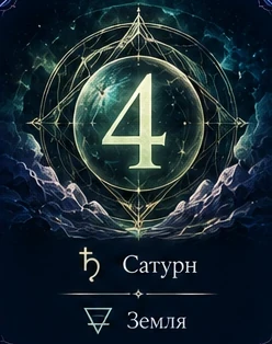 Число 4. Сатурн · Земля