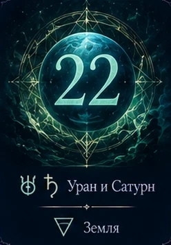 Число 22. Уран и Сатурн · Земля